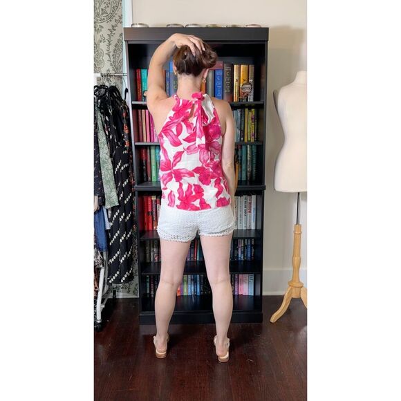 Tommy Bahama Orchid Rua Linen-Blend Halter Top Size Small - Picture 4 of 5
